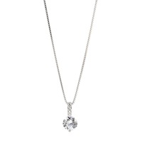 Collier tendance superposé en moissanite 50 points, chaîne en argent sterling S925, pendentif à 4 griffes, chic et minimaliste pour femme, hiver