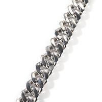 Mode Hip Hop Collier Glacé Argent 12mm Miami Cubain Lien Chaîne Hommes Femmes Figure Connexion Colliers