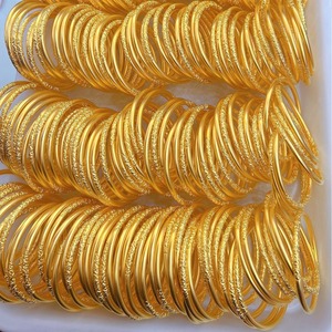 YL Water Shell Gold 999 Collection de bracelets à breloques pour femmes Plain Circle Ancient French Craft sans hydrogène Live Explosions - Product Image 3
