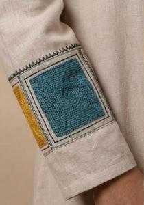 Tela 100% poliéster con acabado de lino suave para ropa de mujer, material de la mejor calidad, tela de lino suave con estampado digital. - Product Image 4