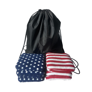 Sacs de fèves de <span class=keywords><strong>cornhole</strong></span> de jeu de lancer remplis de granulés de résine double face à double couture de taille réglementaire personnalisée pour les jeux de plein air - Product Image 1