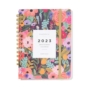 Hot selling low moq popular A5 spiral English planner 2024 2025 for students learning schedule