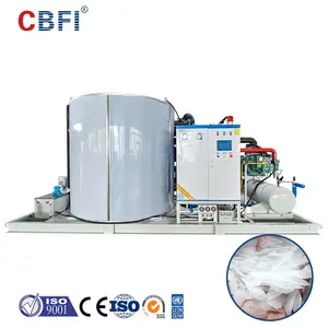 Industrial 20ton Flake Ice Machine For Fish Flake Ice Plant With Flake Ice Evaporator