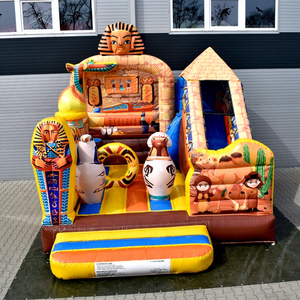 บ้านลมเป่าลมรูปฟาโรห์สำหรับเด็ก รุ่นเชิงพาณิชย์ พร้อมสไลเดอร์ - Product Image 1