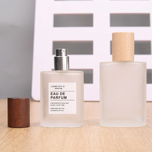 30ml 50ml contenitore smerigliato per il viaggio profumo <span class=keywords><strong>Spray</strong></span> d'argento con tappo in legno di faggio vuoto bianco opaco bottiglia di alluminio <span class=keywords><strong>Spray</strong></span> - Product Image 2