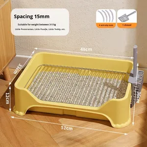 Bandeja Sanitaria Alta para Perros <span class=keywords><strong>con</strong></span> Valla - Diseño Anti-Salpicaduras y a Prueba <span class=keywords><strong>de</strong></span> Excrementos, <span class=keywords><strong>Caja</strong></span> <span class=keywords><strong>de</strong></span> <span class=keywords><strong>Arena</strong></span> Fácil <span class=keywords><strong>de</strong></span> Limpiar y Resistente a Fugas para Perros Pequeños - Product Image 6