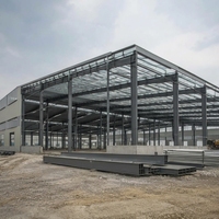Atelier industriel modulaire extensible en acier, bâtiment préfabriqué à ossature métallique pour extension future