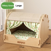 Griffoir et lit pour chat en bois massif et sisal