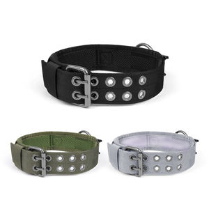 <span class=keywords><strong>Collar</strong></span> de Nailon Resistente para Perro con Asa, Collares Tácticos para Perro con Hebilla de Metal y Anillo en D, Hebilla de Pasador, <span class=keywords><strong>Collar</strong></span> de Nailon Grueso Ajustable - Product Image 1
