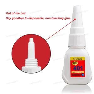 401 sigillanti adesivi resistenti 15ml 20g cianoac Super Glue 502 disponibile per l'incollaggio di scarpe in metallo giocattolo in gomma di legno acrilico fai da te