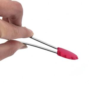 Salad Serving <b>BBQ</b> Ice Tongs Stainless Steel Handle Utensil Creative Heart Shape Kitchen Cooking <b>Tools</b> Mini Silicone Food Clip - Product Image 5