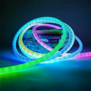 Tiras de Luces LED de Silicona con Textura de Tela, 5M, IP67, para Habitaciones Infantiles, Sala de Estar, Dormitorio, Pasillo, RGBIC Inteligente, Neon <span class=keywords><strong>Flex</strong></span> <span class=keywords><strong>360</strong></span>, Venta al Por Mayor - Product Image 6