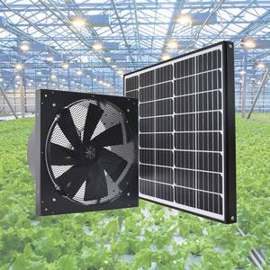 Ventilador Solar de Ático de 60W para Ventilación de Techo, Ventilador de Extracción Solar de Alta Velocidad con Termostato, Ventilador de Ventilación de Pared de CC de 24V - Product Image 1