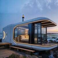Conception contemporaine Espace Capsule Structure en acier 2 chambres Maisons préfabriquées Petite capsule préfabriquée