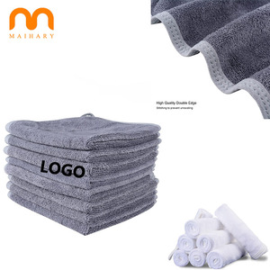 Custom Logo Cleaning Cloths for Car Kitchen <strong>Soft</strong> Quick Drying Eco-Friendly <strong>Super</strong> Absorbent Microfiber <strong>Facial</strong> Cloths <strong>Towels</strong> - Product Image 1