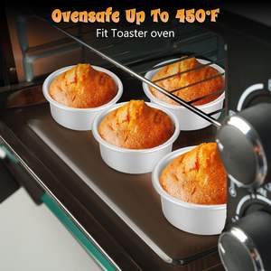 ถาดอบเค้กอลูมิเนียมแบบไม่ติดกระทะถาดอบชีสเค้กแบบกลมกันรั่วง่าย - Product Image 4