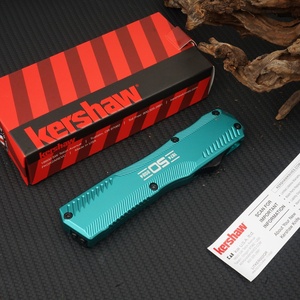 Cuchillo de Camping Ligero Kershaw9000 con Mango de Aluminio Aeroespacial y Hoja D2 de Punta Clip, 21.8CM, Apertura Directa por Empuje, para Exteriores - Product Image 1