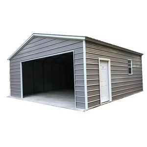 Garage préfabriqué en acier léger et économique, portable, pour deux voitures, avec un design moderne - Product Image 1