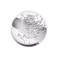 Abat-jour en verre bulle transparent avec bulles, vente en gros, couvercle en verre rond à bulles d'air pour pièces de rechange de luminaires suspendus et appliques murales