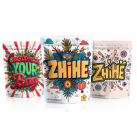 Sacs Mylar personnalisés Zhihe avec fermeture éclair, imprimés, 3,5 g, 28 g, 1 oz, 1 lb, Doypack alimentaire anti-odeur, pochette verticale en plastique pour emballage