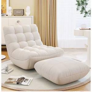 Modern Reclining Fabric Sofa with Caterpillar Design One <b>Seat</b> Lounge Chair for Bedroom Living Room Hotel Use - Product Image 1