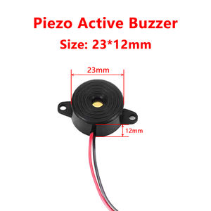 Производитель 2312 23*12 мм DC3-24V 90 дБ непрерывный звук высокого децибел предупреждающий сигнал пьезоэлектрический активный зуммер с проводом - Product Image 2