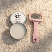 Kit de soin des pattes pour animaux de compagnie Protect & Groom comprenant un baume en pot de 40 g et un peigne démêlant