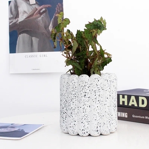 Vente en gros cylindre d'encre splash bonsaï cactus pots succulents pots de fleurs en céramique jardinières pour la décoration intérieure - Product Image 1