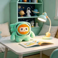 Mascotte en peluche personnalisée de dessin animé, astronaute spatial, personnage de marque en peluche douce, peluche rembourrée, OEM ODM, logo personnalisé, cadeau promotionnel, vente en gros