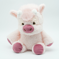 Nouvelle peluche mascotte personnalisée en forme de vache ou de cochon, collection OEM à faible MOQ, idéale pour les cadeaux d'enfants et les supermarchés