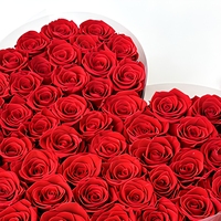Bouquet personnalisable en forme de cœur de roses éternelles pour la Fête des Mères, la Saint-Valentin, les mariages - Romantique et naturel
