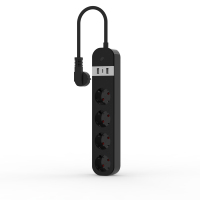 Regleta inteligente Schuko con 3 puertos USB, Zigbee Tuya, medición de consumo, control remoto y 4 tomas de corriente controladas individualmente (Alemania/China)