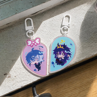 Vente flash - Porte-clés en acrylique personnalisé japonais avec impression UV, kawaii, anime, dessin animé
