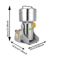 BOOU Protection de sécurité, machine à moudre électrique multifonctionnelle 1680W pour épices, maïs, riz et céréales, capacité 250g, usage commercial