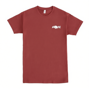 T-shirt No, in cotone rosso, abbigliamento casual unisex - Product Image 2