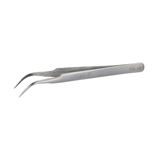 Kaisi TS-15 Cell phone repair Precision High Hradness Polished Curved Stainless Steel Tweezers