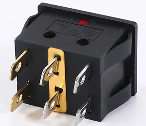 Tùy chỉnh 6 pin 2 tốc độ nút màu đỏ trên Off thuyền duy nhất tự động thuyền xe AC 125/250V Rocker chuyển đổi - Product Image 5