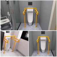 Barres d'appui antidérapantes pour urinoir, à fixation au sol / Main courante à toucher chaud, haute capacité de charge, pour personnes âgées et handicapées