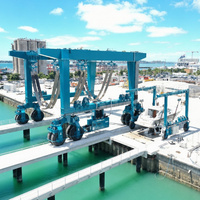 Grue marine d'exportation de conception avancée pour yachts, 75 tonnes, rotation à 360 degrés, palan de levage pour bateaux et annelins