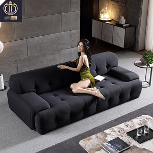 أريكة فاخرة جديدة لعام 2023 بتصميم مذهل، أريكة سيلون ثلاثية المقاعد باللون الأسود، كنبة للمدونين بثلاثة مقاعد - Product Image 4