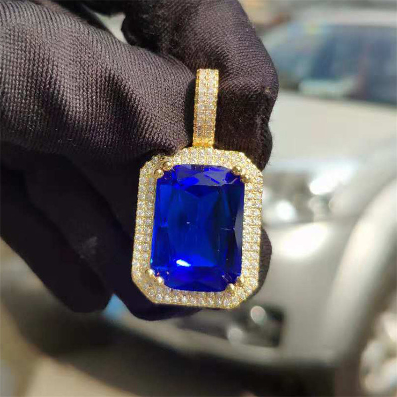 Gold +blue stone