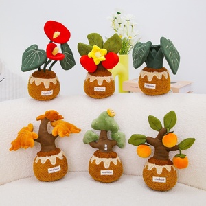 Figurine en peluche amusante en pot, Figurine Persimmon You Wish, Ornements végétaux décoratifs, Figurines créatives, Arbre de la fortune pour <span class=keywords><strong>Bros</strong></span> - Product Image 3