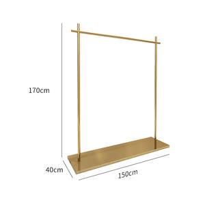 Porte-vêtements <span class=keywords><strong>de</strong></span> <span class=keywords><strong>magasin</strong></span> <span class=keywords><strong>de</strong></span> vêtements <span class=keywords><strong>de</strong></span> luxe léger et écologique, en acier inoxydable, plaqué or titane électrolytique - Product Image 6