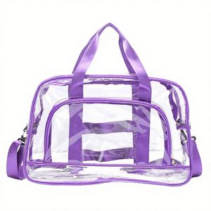 Customized Logo Unisex Weekday Gym Sports Waterproof PVC Travel <b>Bag</b> Large Capacity Geometric Zipper Soft Handle - Product Image 3