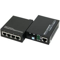 Convertisseur de média fibre optique professionnel 10/100 Mbps monomode avec port SC, prise en charge POE/GSM/TCP, portée 20 km, transceiver full-duplex