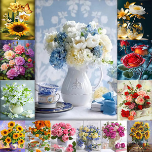 Kits de <span class=keywords><strong>peinture</strong></span> diamantée pour bricolage et décoration d'intérieur 5D Full Drill Modern Style Wholesale Rhinestone Embroidery Roses Mosaic Diamond Kits - Product Image 4