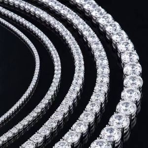 Price Hip Hop Moissanite Necklace 925 Sterling Silver <b>Iced</b> <b>Out</b> 2mm 3mm 4mm Moissanite Tennis <b>Chain</b> Necklace - Product Image 5