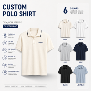 Camiseta Polo Personalizada para Hombre, de Spandex/Poliéster, Manga Corta, Color Sólido, Bordado Frontal, Estilo Casual, ODM/OEM - Product Image 1