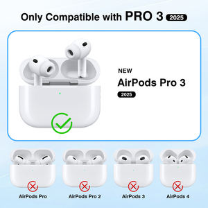 Puntas de Silicona Suave para Audífonos, Originales, Personalizadas, al por Mayor, Tallas XXS XS S M L, 5 Pares, para <span class=keywords><strong>AirPods</strong></span> <span class=keywords><strong>Pro</strong></span> 3 2025 con Pluma Limpiadora - Product Image 2