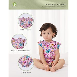 Body de Bebé Niña BambooBud, Sin Mangas, Cuello Redondo, Tejido Fresco, Ropa de Juego, Estilo Dulce, para Verano - Product Image 2